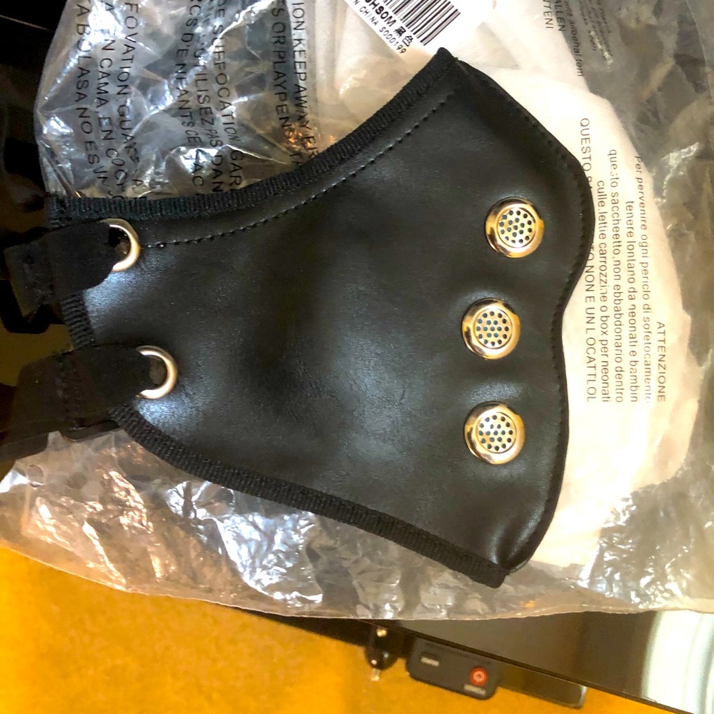 Brand New Motorcycle/Covid Hybrid fashionable leather look mask with filter!!